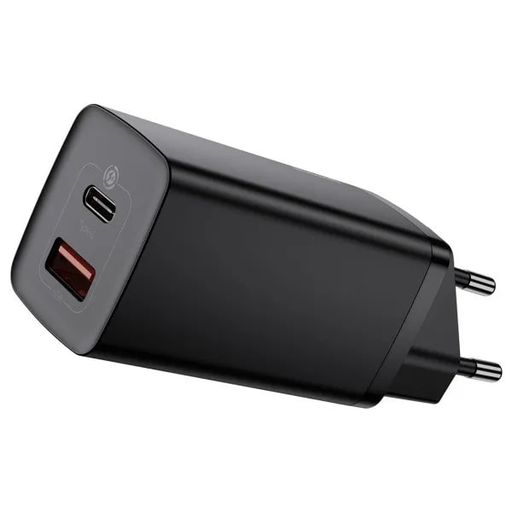 Сетевое зарядное устройство Baseus GaN2 USB + Type-C 65W Black (CCGAN2L-B01)