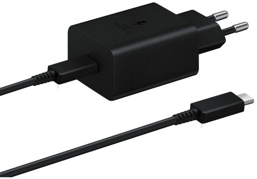 Зарядное устройство Samsung 45W PD Compact Power Adapter with Type-C cable Black (EP-T4511XBEGEU)
