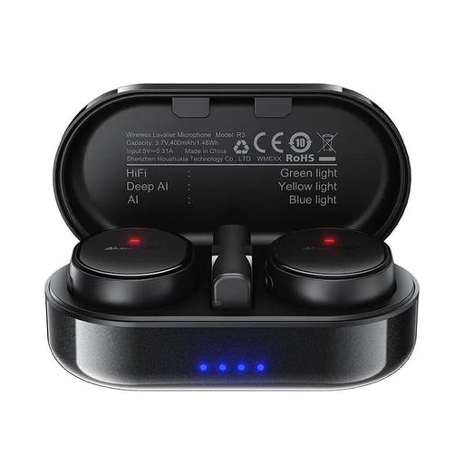 Беспроводной петличный микрофон Acefast [R3] Wireless Magnetic Lavalier Microphones (Black)
