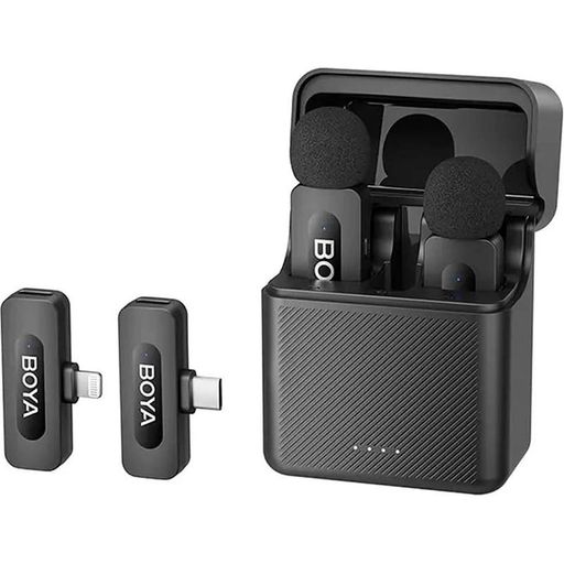 Беспроводной петличный микрофон BOYA BY-V3 combo Type-C/Lightning Black