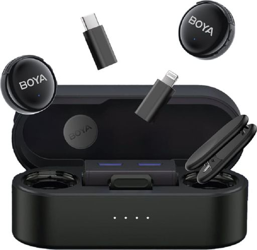 Беспроводной микрофон BOYA LINK 3-01 Type-C/TRS/Lightning Black