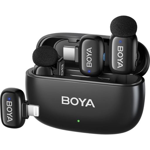 Беспроводной петличный микрофон Boya mini 2-01 Type-C/Lightning Black