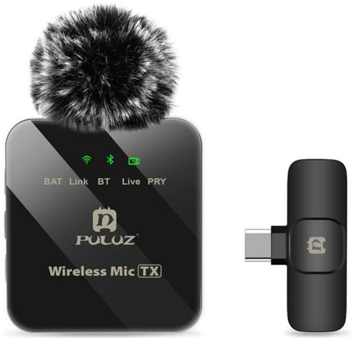Микрофонная радиосистема для телефона Puluz Type-C Black (PU646B)