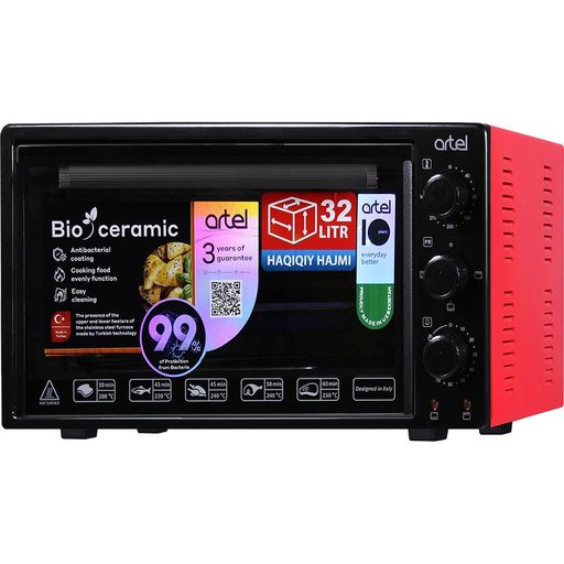 Електрична піч Artel MD 3216 L Black Red Europe