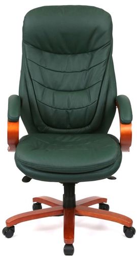 Крісло АКЛАС Валенсія Soft EX MB (Шкіра Lux LC Green) (00012422)