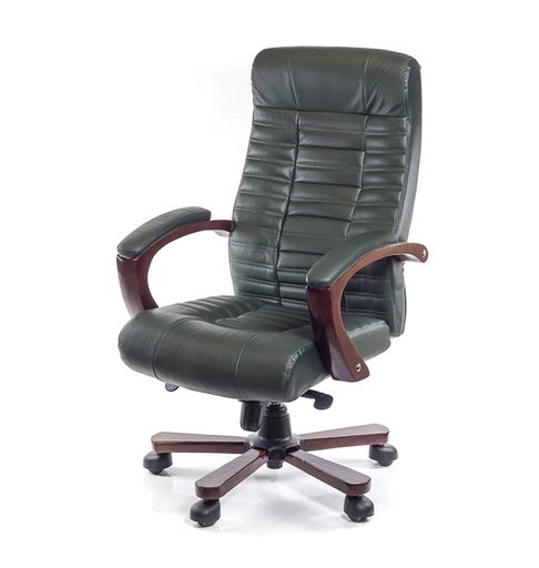 Кресло АКЛАС Атлант EX MB Зеленый Кожа Lux LC-green (7383)