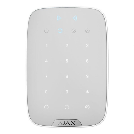 Бездротова сенсорна клавіатура Ajax KeyPad Plus white (26078.83.WH)