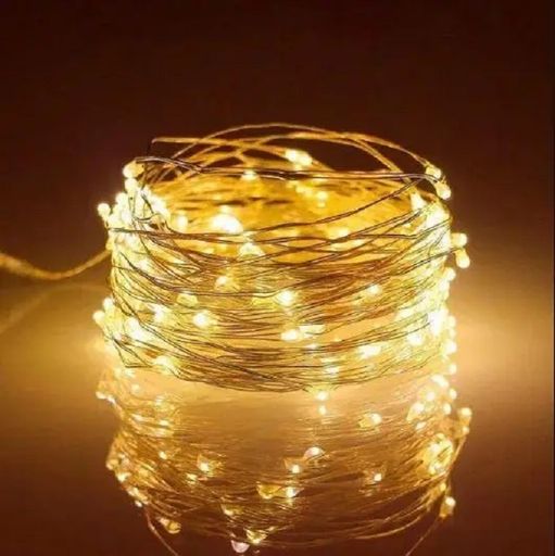 Светодиодная гирлянда Роса 3 метра на батарейках (gold)