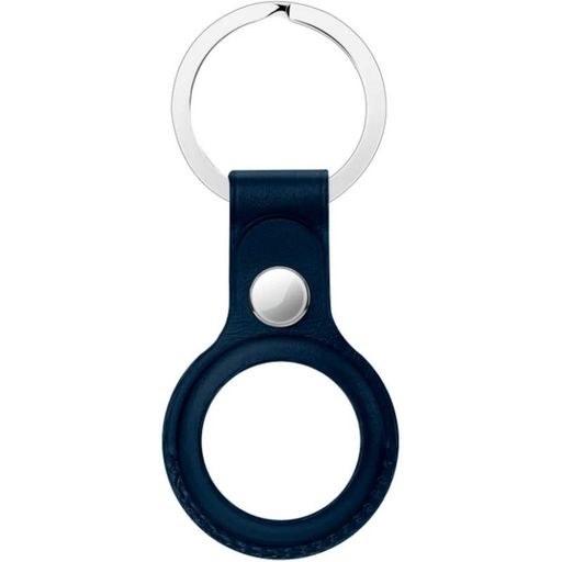 AirTag Leather Key Ring, Stormblue