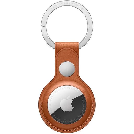AirTag Leather Key Ring, Umber