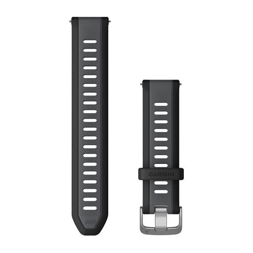 Ремешок для смарт часов Garmin 20mm two-color textured Silicone Quick Release Series (Black border + Dark gray)