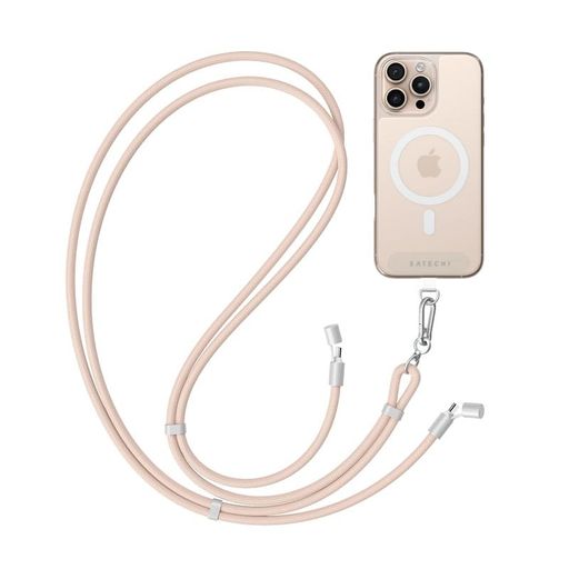 Ремінець-кабель Satechi OntheGo USB-C Lanyard 60W Cable Desert Rose (1.5 m) (ST-LOTGLR)
