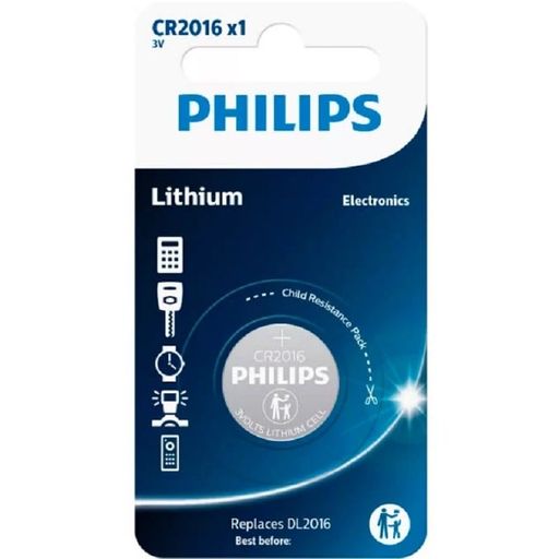 Батарейка Philips CR 2016 BLI 1 Lithium 1 шт. (CR2016/01B)