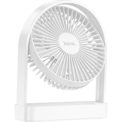 Настільний вентилятор Hoco HX65 ultra-thin desktop fan 2000 mAh (White)