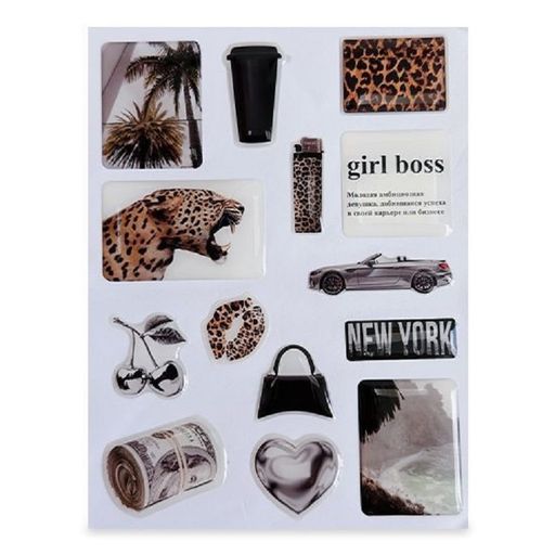 Об'ємні наліпки 3D Stickers – Leopard Luxe