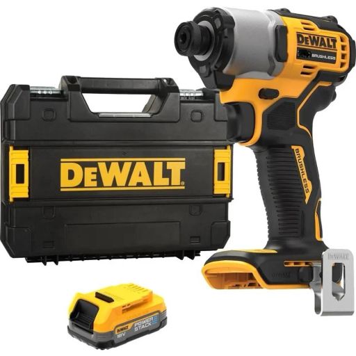 Шурупокрут ударний акумуляторний DeWalt XR Li-Ion 18В безщітковий PowerStack без ЗП DCF840E1T