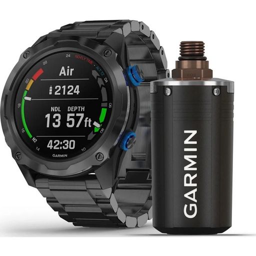 Смарт-годинник Garmin Descent Mk2i Bundle Titanium Carbon Grey w. Titanium Band w. Descent T1 (010-02132-12)