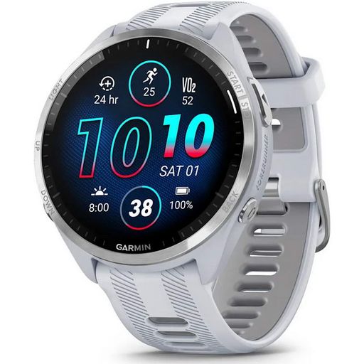 Смарт-годинник Garmin Forerunner 965 Titanium Bezel w. Whiteston Case and Whiteston/Powder Gray S. Band (010-02809-01/11)