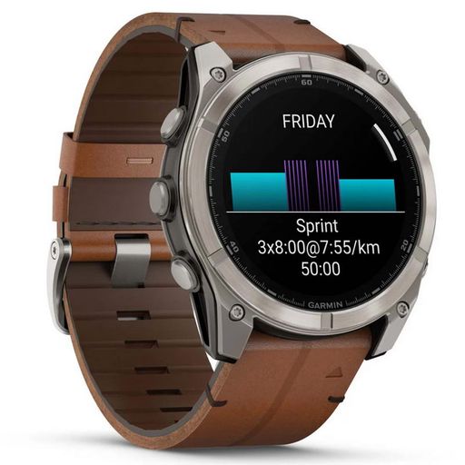 Смарт-годинник Garmin fenix 8 AMOLED 51 mm Sapphire, Graphite/Carbon Gray DLC Titanium with QuickFit leather strap 26 mm (010-02905-40)