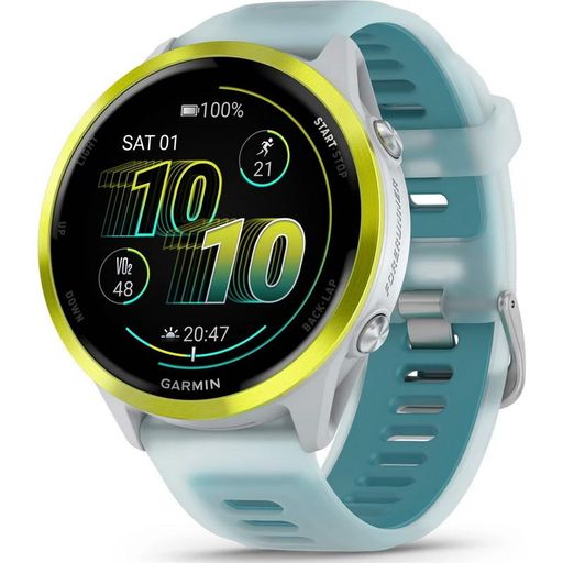 Смарт-годинник Garmin Forerunner 570 47mm Amp Yellow Aluminum w. Translucent Whitestone/Turquoise Band (010-02971-01)