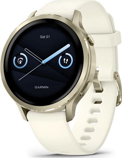 Смарт-годинник Garmin Venu 4 41 mm Lunar Gold with Bone Silicone Band (010-03013-00)