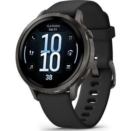 Смарт-годинник Garmin Venu 4 41 mm Slate with Black Silicone Band (010-03013-02)
