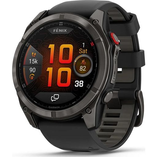 Смарт-годинник Garmin Fenix 8 Pro 51mm AMOLED Sapphire Carbon grey DLC Tit. w. Black/grey S. Band  (010-03199-00/01)