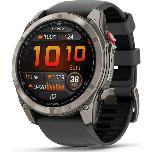 Смарт-годинник Garmin Fenix 8 Pro 51mm AMOLED Sapphire Tit. w. Graphite/black S. Band (010-03199-10/11)