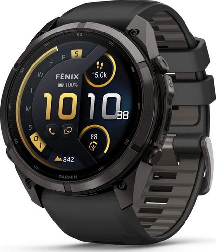 Смарт-годинник Garmin Fenix 9 Pro inReach 51mm Carbon Gray DLC Titanium w. Black/Pebble Gray Silicone B. (010-04337-10/11)