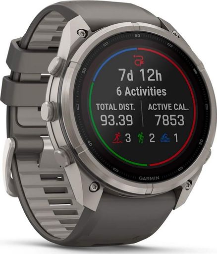Смарт-годинник Garmin Fenix 9 Pro Solar 51mm Titanium with Pebble Gray/Silver Gray Silicone Band (010-04339-05/06)