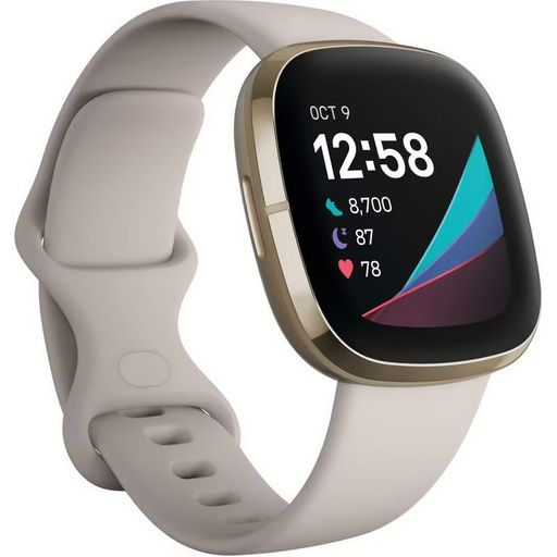 Cмарт-годинник Fitbit Sense Lunar White/Soft Gold Stainless Steel (FB512GLWT)
