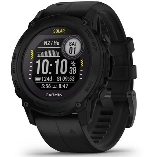 Смарт-годинник Garmin Descent G1 Solar, 46mm Black Silicone Band Black NFC EU (010-02604-12/02)