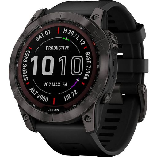 Смарт-часы Garmin Fenix 7X Sapphire S. Black DLC Titanium w. Black Band (010-02541-22/23/45)