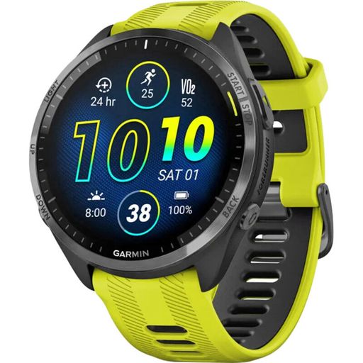 Смарт-часы Garmin Forerunner 965 Carbon Gray Titanium Bezel w. Black Case and Amp Yell/Black S. Band (010-02809-02/12)