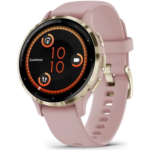 Смарт-годинник Garmin Venu 3s Soft Gold Stainless Steel Bezel with Dust Rose Case and Silicone Band (010-02785-53) (UA)