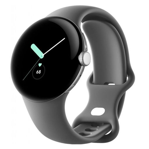 Смарт-часы Google Pixel Watch Polished Silver Case/Charcoal Active Band