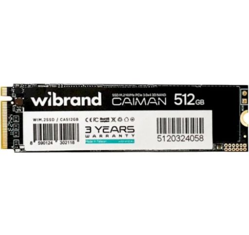 SSD накопитель Wibrand Caiman M.2 2280 512GB (WIM.2SSD/CA512GB)