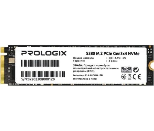 SSD накопичувач Prologix M.2 2280 512GB (PRO512GS380)