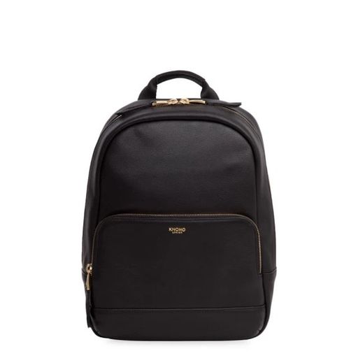 Knomo Mini Mount Leather Backpack 10" Black (KN-120-405-BLK)