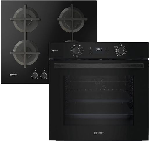 Комплект духовой шкаф + варочная поверхность Indesit IOK58HSB + ING61T/BK1
