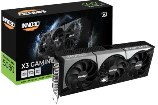 Відеокарта Inno3D Nvidia GeForce RTX 5080 X3 GAMING OC 16GB (G50803-16D7X-17603930)