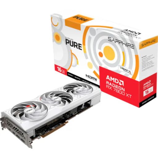 Відеокарта Sapphire Radeon RX 7800 XT Pure Gaming OC white 16 GB (11330-03-20G)