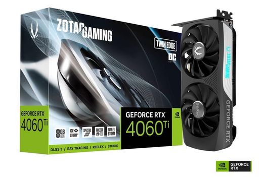 Відеокарта Zotac GAMING GeForce RTX 4060 Ti 8GB Twin Edge OC (ZT-D40610H-10M)