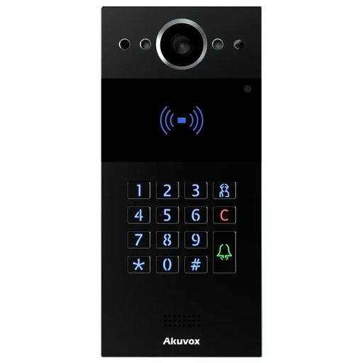 Видеопанель 2Mp Akuvox R20K Black со считывателем EM-Marine/Mifare/NFC