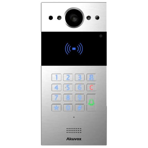 Видеопанель 2Mp Akuvox R20K Silver со считывателем EM-Marine/Mifare/NFC