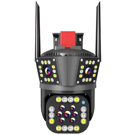 2+2+2Мп Wi-Fi відеокамера з трьома об'єктивами вулична SD/карта YOSO YO-IPC49D6MP50 PTZ 2.8mm V380