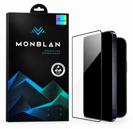 Защитное стекло Monblan для iPhone DUO 2.5D Anti Static 0.26mm [Dust-Proof] (Black)