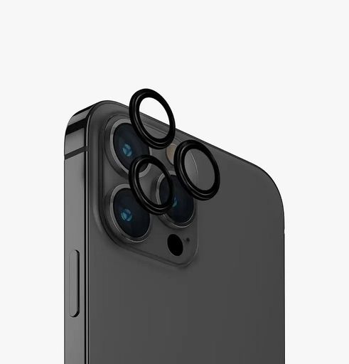 Линза на камеру +NEU Chatel Metal Frame Lens Protector Glass for iPhone 15 Pro/15 Pro Max Black