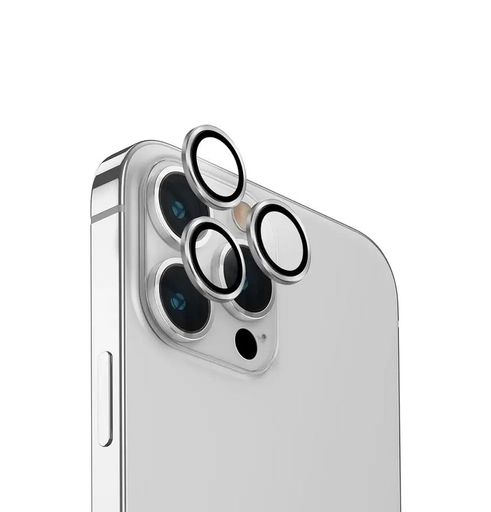 Линза на камеру +NEU Chatel Metal Frame Lens Protector Glass for iPhone 15 Pro/15 Pro Max Silver
