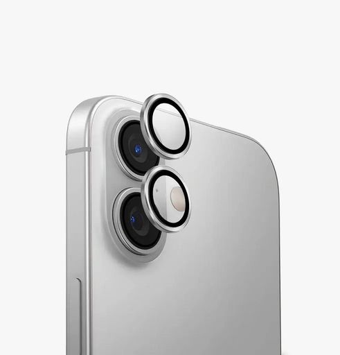 Линза на камеру +NEU Chatel Metal Frame Lens Protector Glass for iPhone 16 /16 Plus Silver